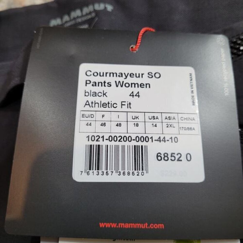 Mammut Courmayeur Softshell Pants - Size 14 - Picture 10 of 11